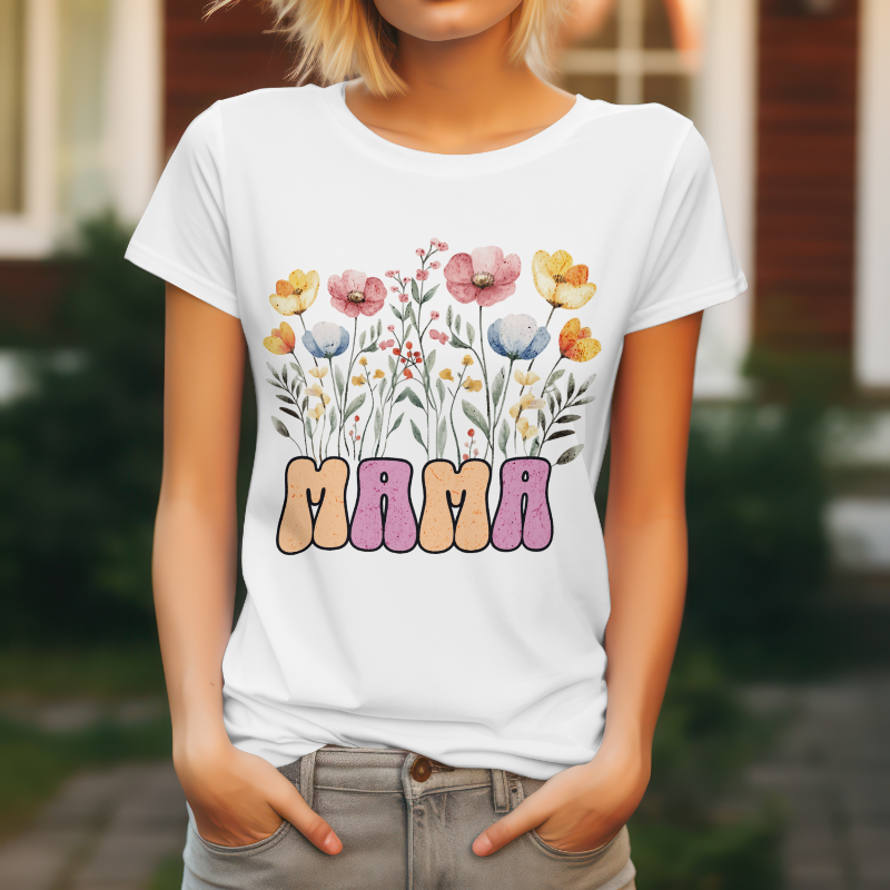 Mama Floral Graphic T-Shirt 