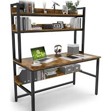 Industrial Bookshelf Desk