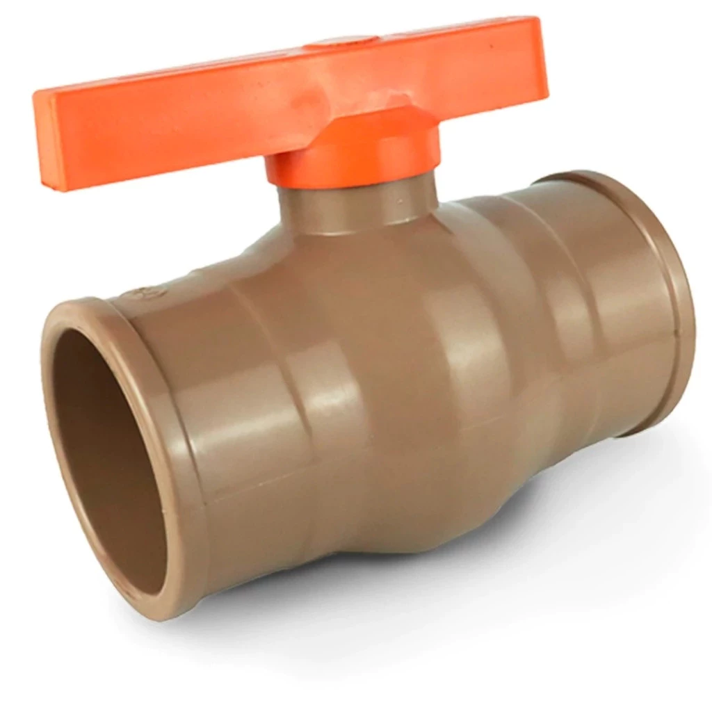 Registro válvula de Esfera PVC Marrom Soldável 20/25/32/40/50mm 
