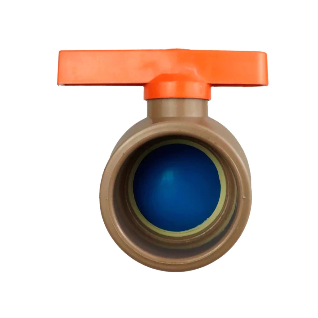 Registro válvula de Esfera PVC Marrom Soldável 20/25/32/40/50mm 