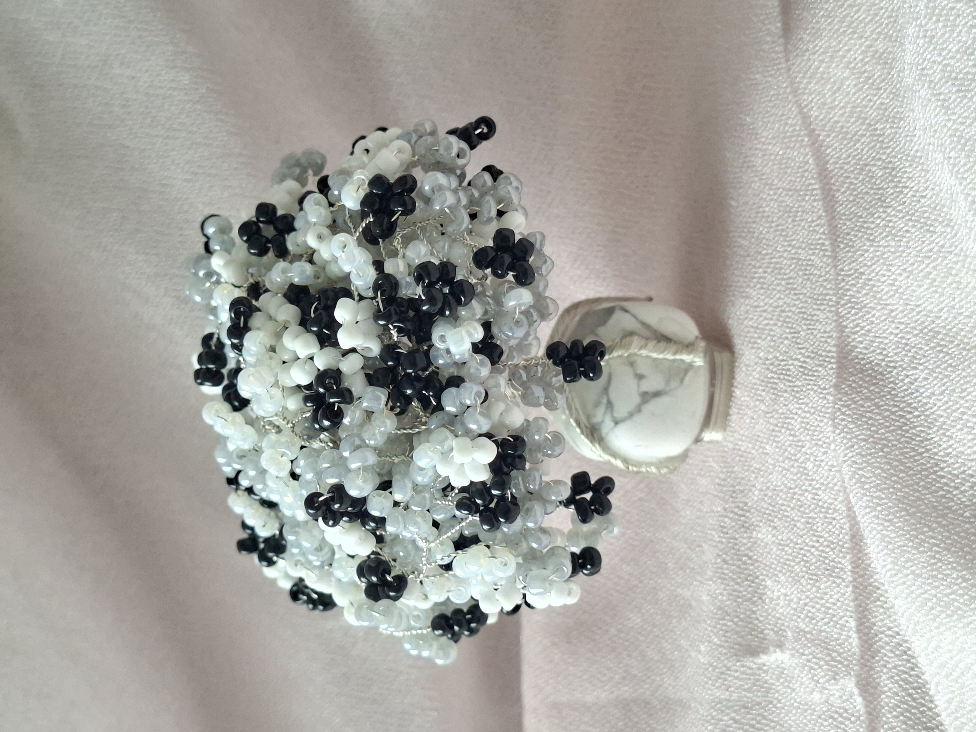  Howlite Noir et Blanc