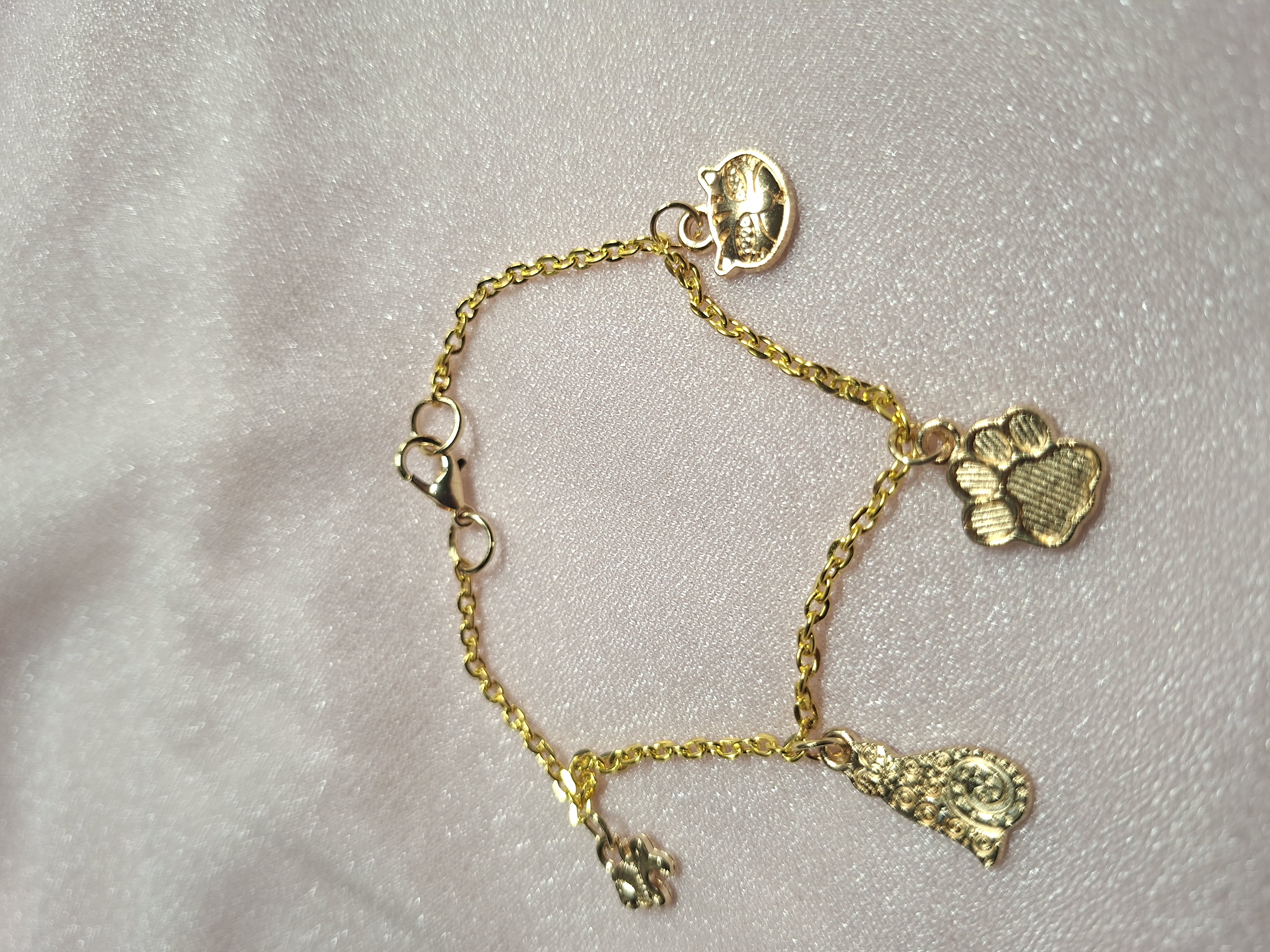 Bracelet 4 Breloques Or