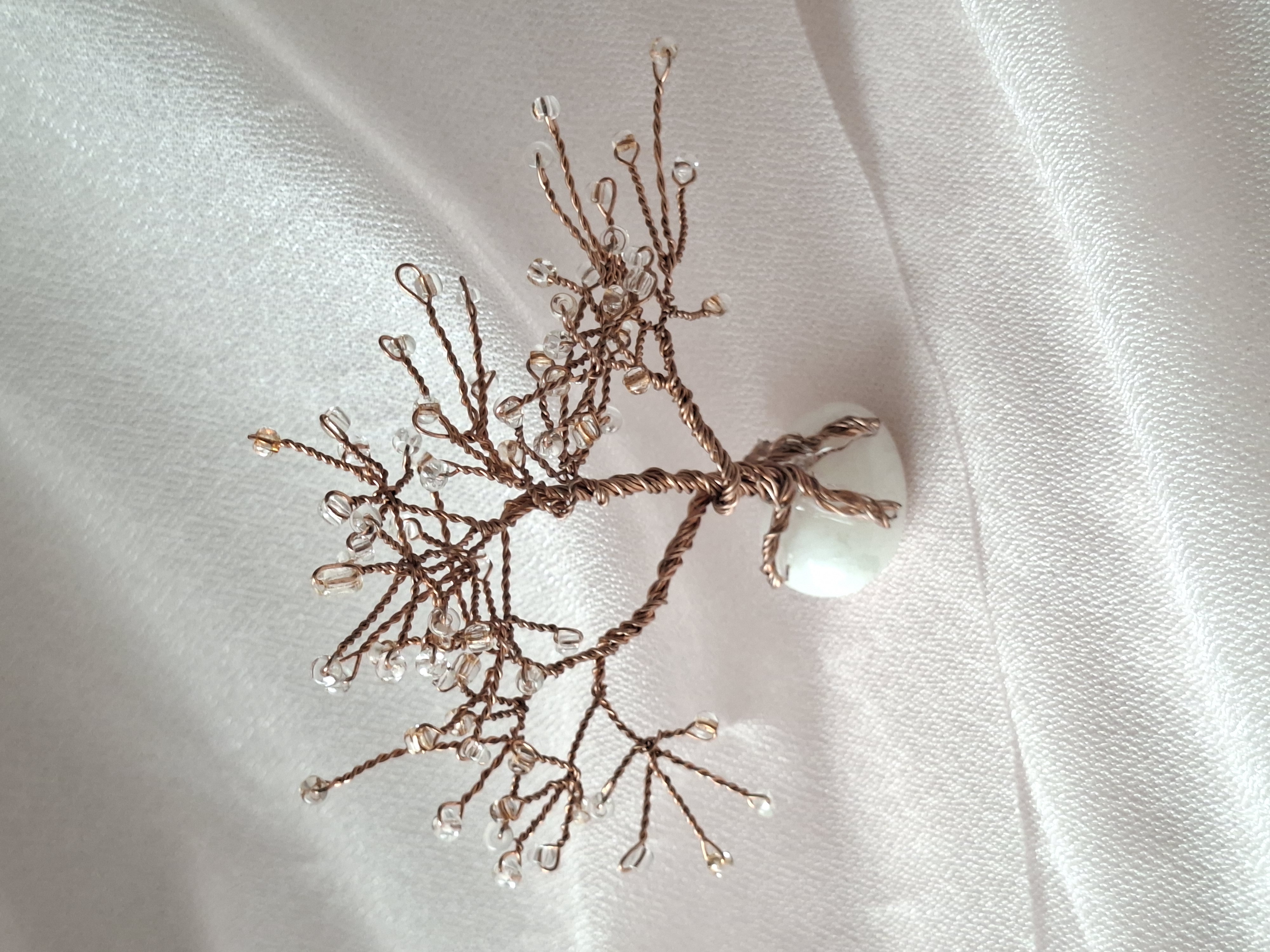 Quartz neige cuivré