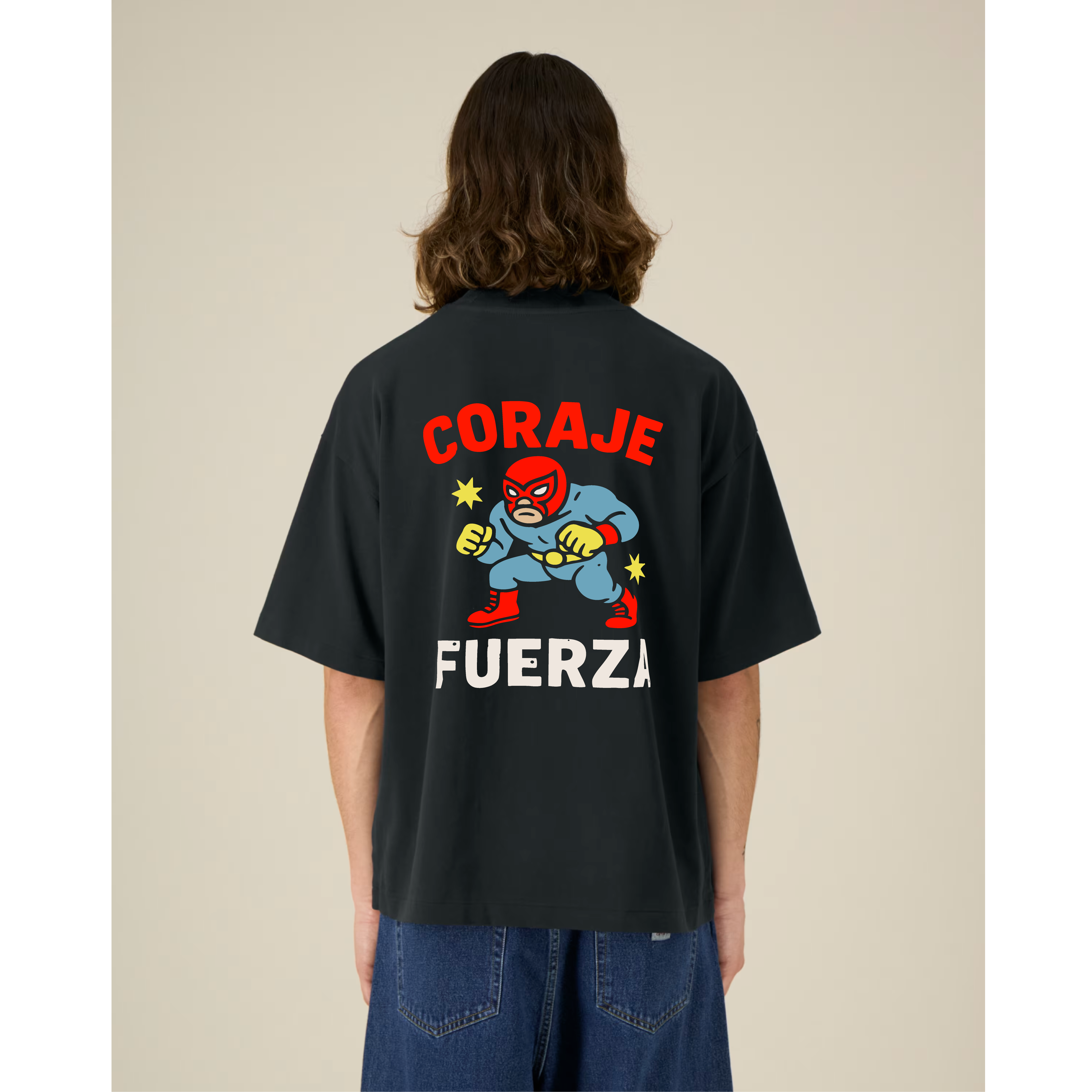 CORAJE E FUERZA Graphic OVERSIZED T-Shirt