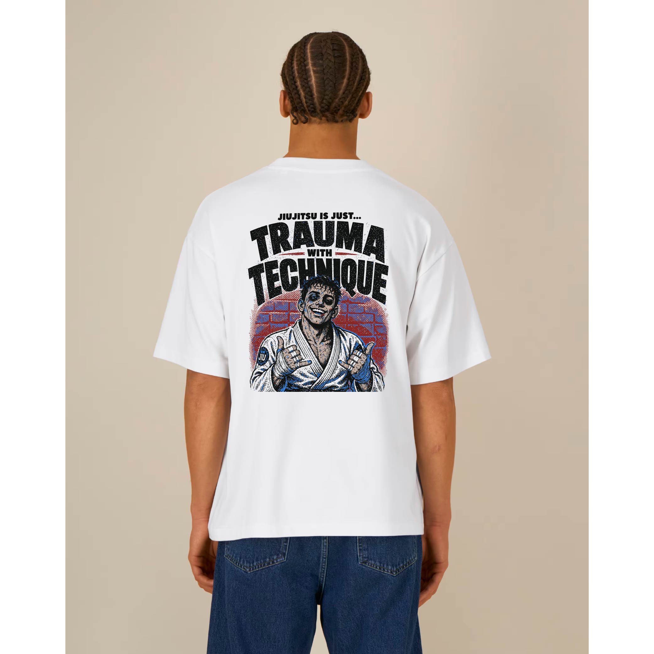 TRAUMA WITH TECHNIQUE Graphic OVERSIZED T-Shirt