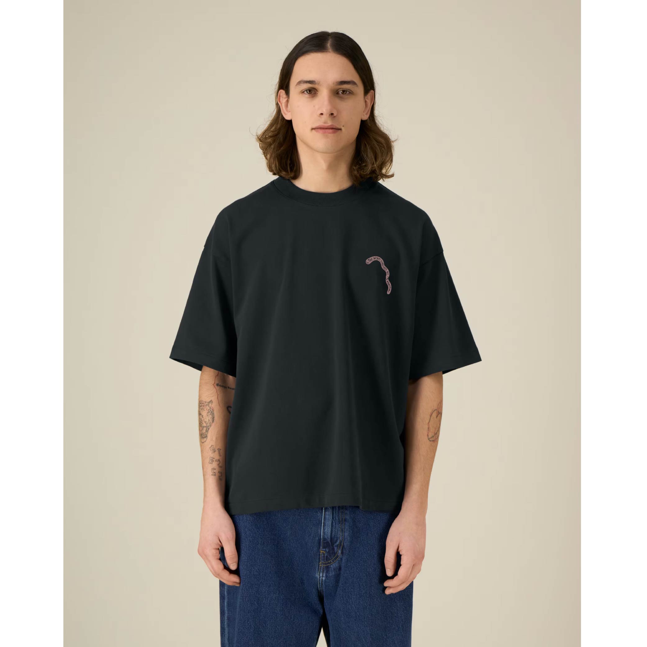 WORM JIUJITSU Graphic OVERSIZED T-Shirt