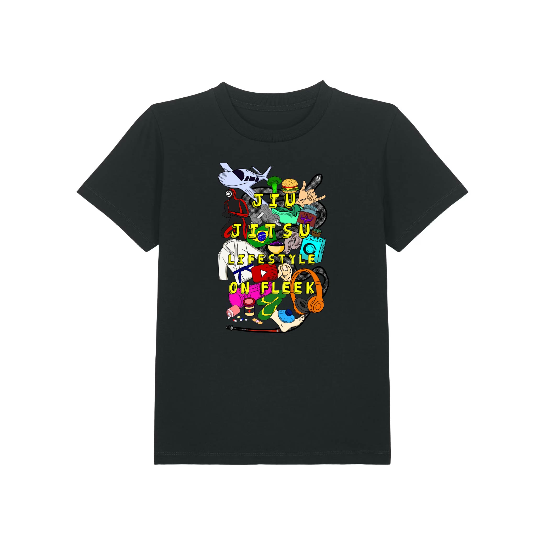 JIUJITSU LIFESTYLE ON FLEEK GRAPHIC KIDS TSHIRT
