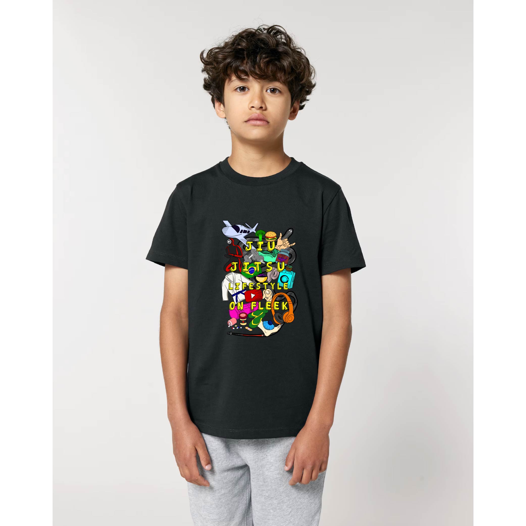 JIUJITSU LIFESTYLE ON FLEEK GRAPHIC KIDS TSHIRT