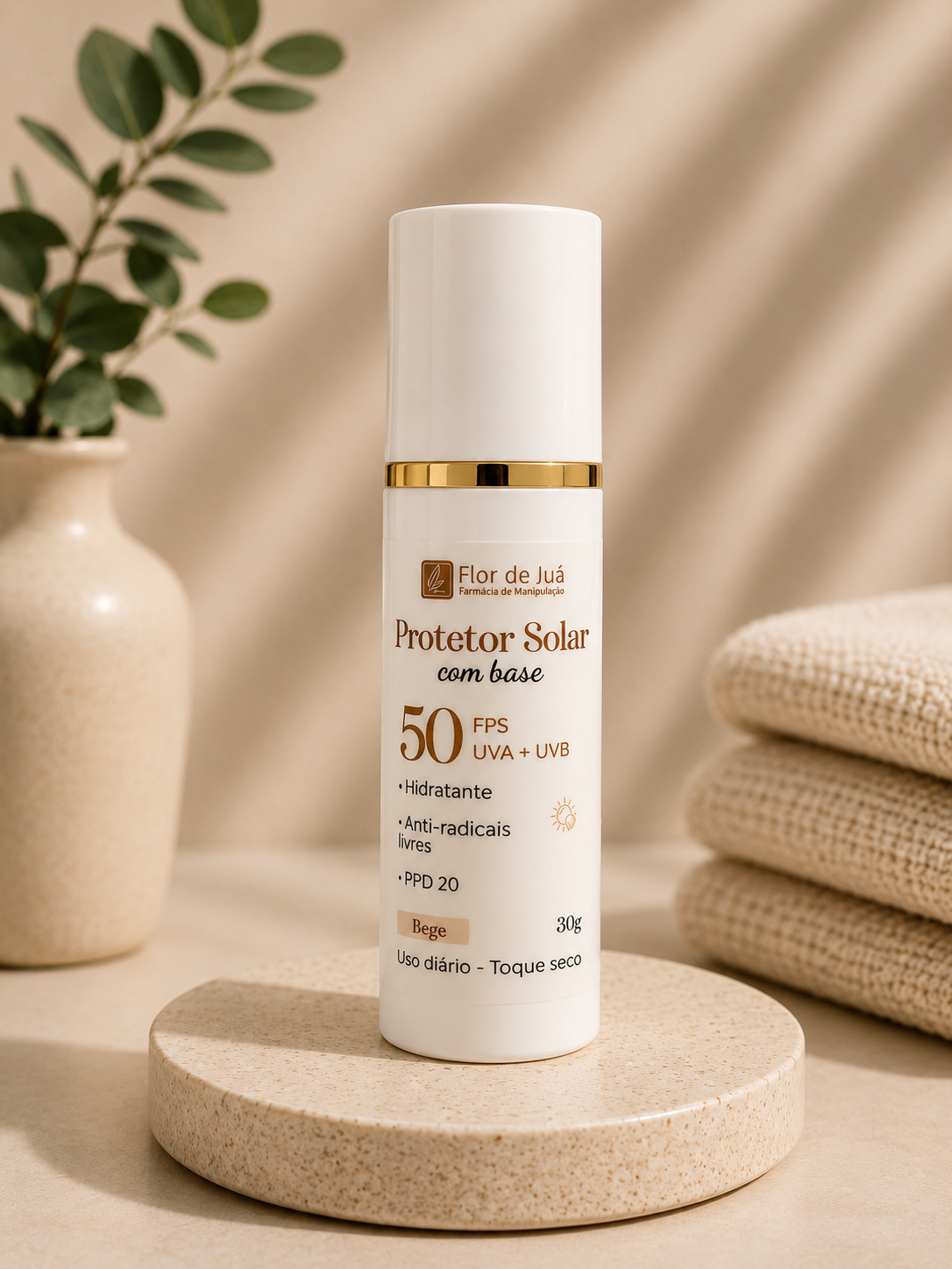 Protetor FPS 50 - Bege com Vit C 