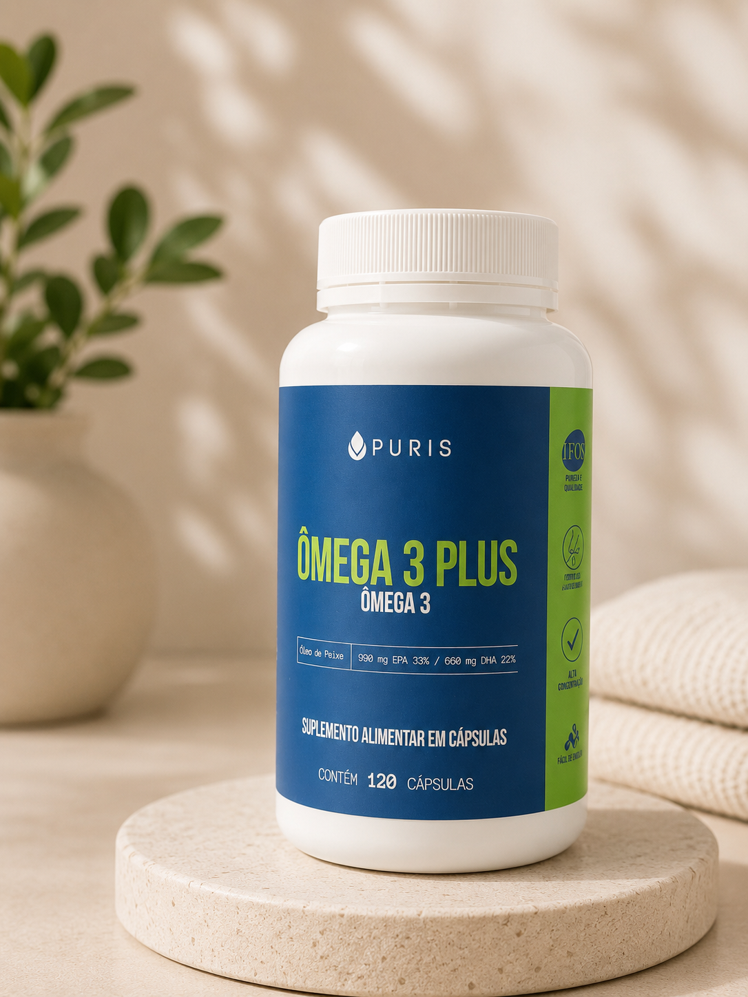 Ômega 3 Plus - 120 capsula
