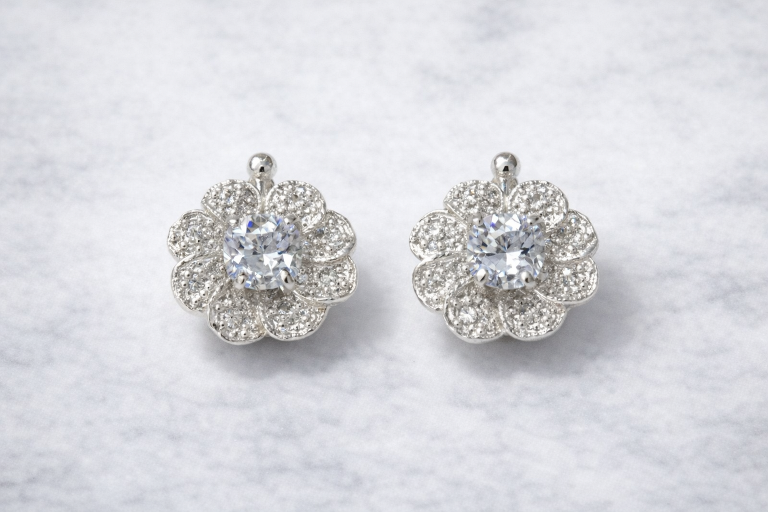 Aretes Flor de Plata