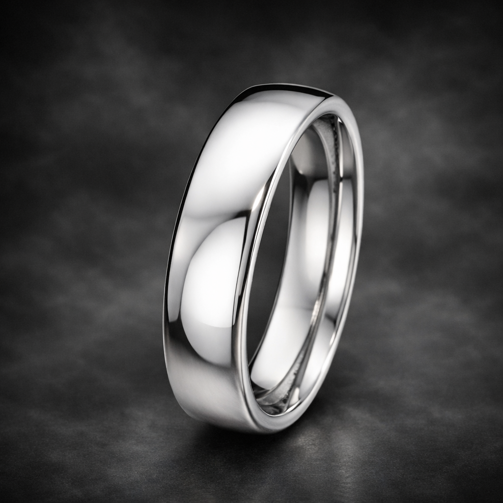 Anillo de plata pulido