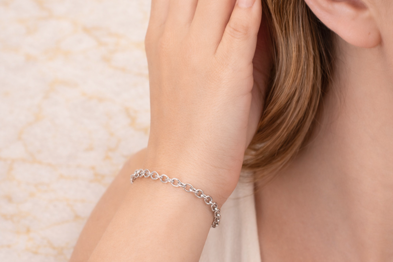 Pulsera de plata clásica