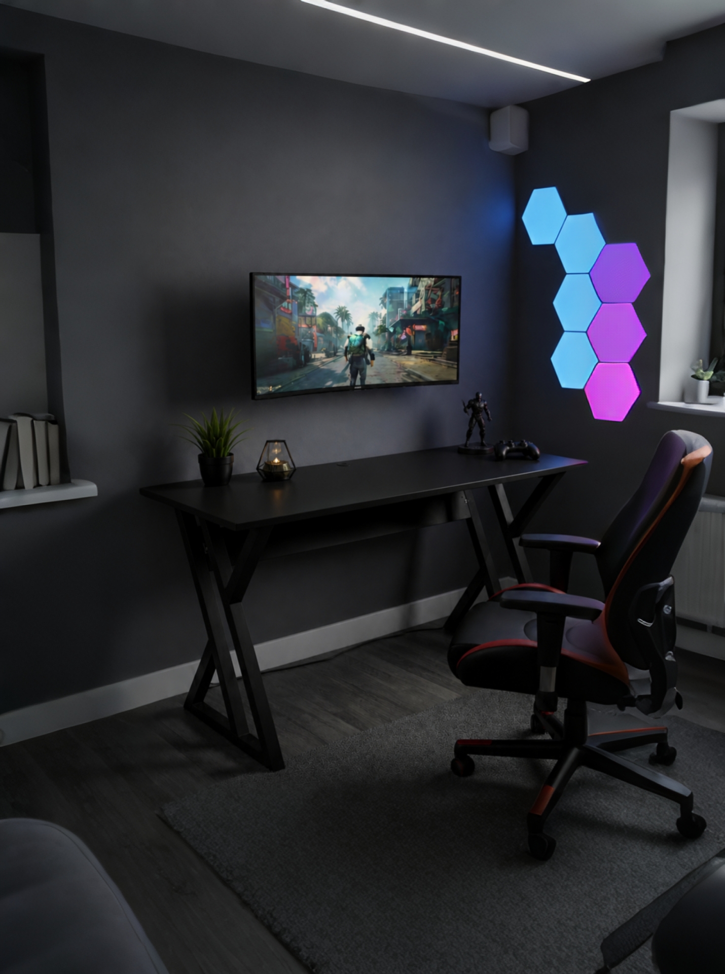 Bureau Z Polyvalent et Élégant En Noir