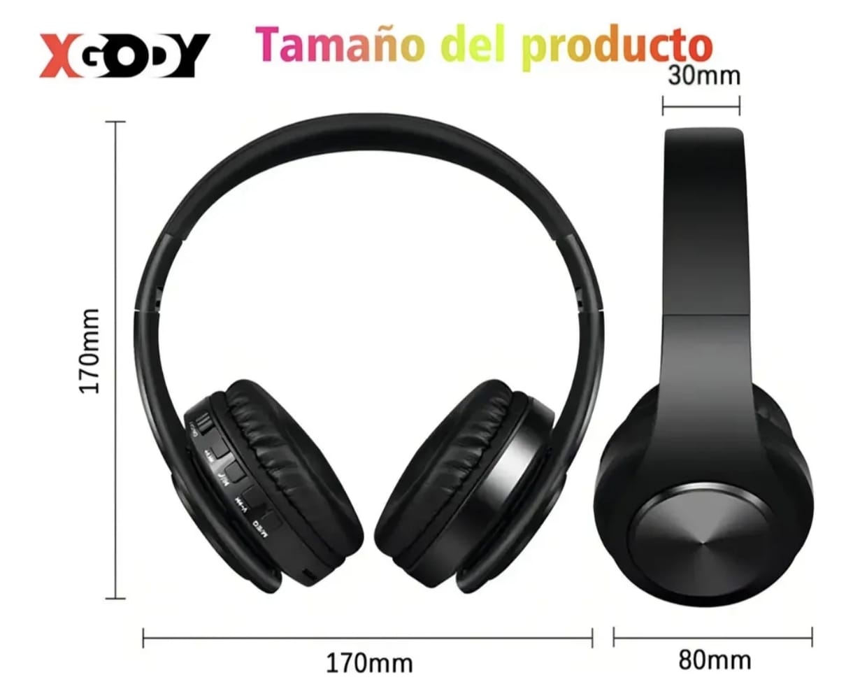 Audífonos Inalámbricos Xgody B39 Bluetooth Game Hi-fi Con Luz Rgb Led Color negro