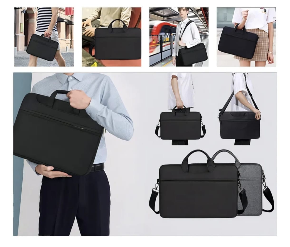 Maletín Tethram para Laptop de 15.6", Impermeable y Acolchado, con Múltiples Compartimentos