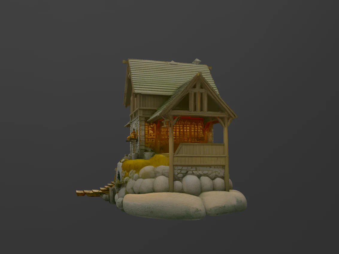 CASA MEDIEVAL MODELO 3D para imprimir stl 3d