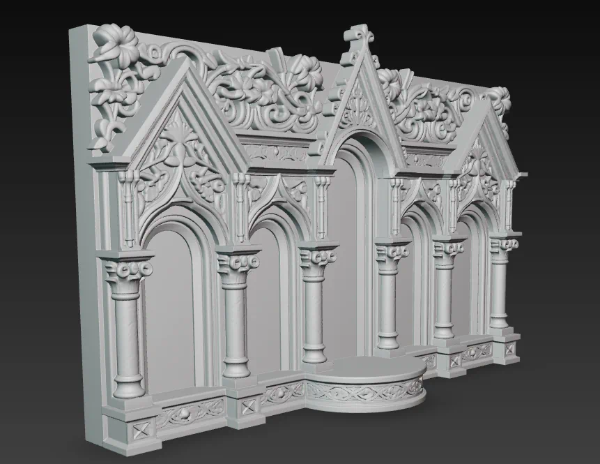 FACHADA DECORATIVA PARA MAQUETAS para imprimir stl 3d