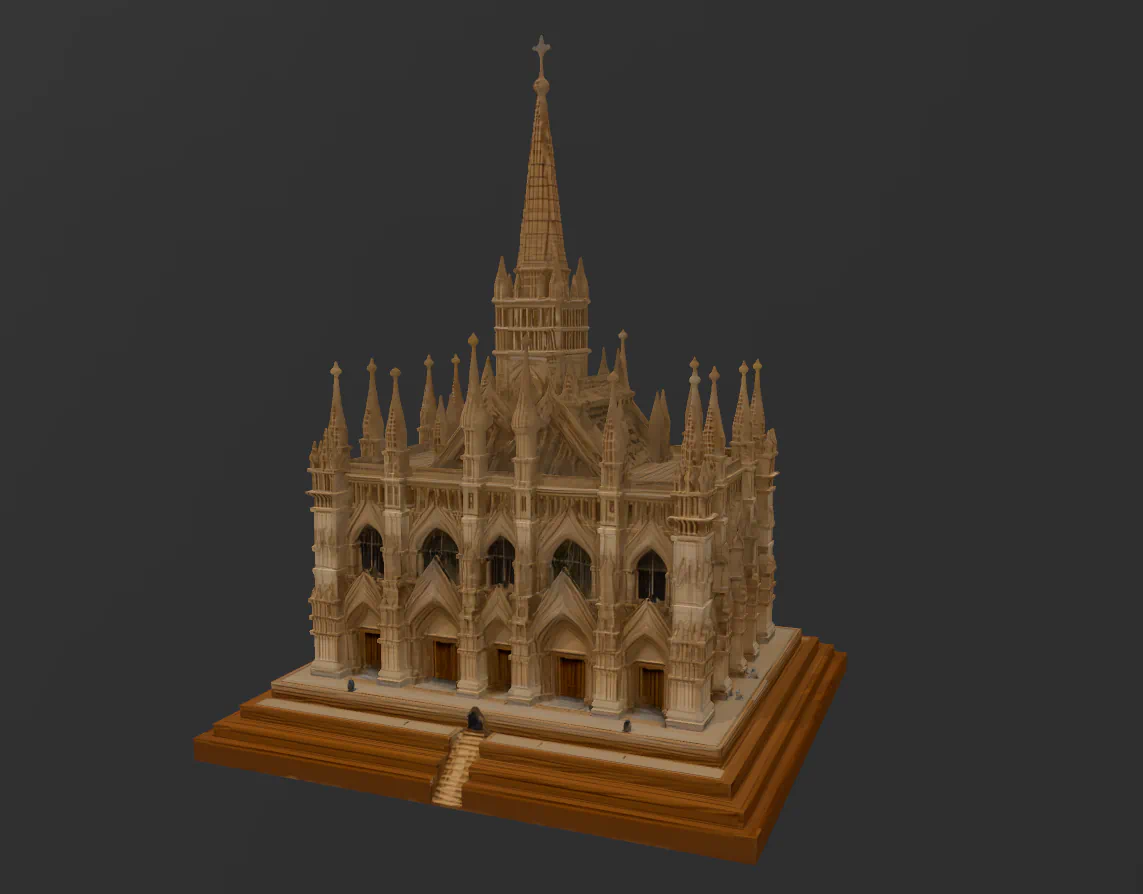 CATEDRAL monumento edificio para imprimir stl 3d