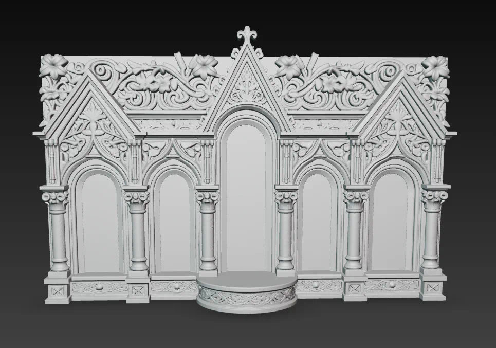 FACHADA DECORATIVA PARA MAQUETAS para imprimir stl 3d