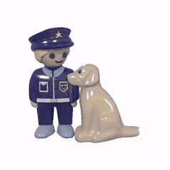 PLAYMOBIL POLICIA Y PERRO Modelo 3d STL listo para descargar e imprimir
