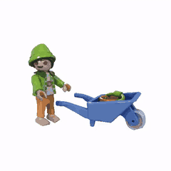 Figura 3d estilo PLAYMOBIL CARRITO DE OBRA  para Imprimir STL