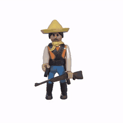Figura estilo Playmobil de Vaquero STL