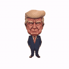 Caricatura 3D de Político PRESIDENTE Donald Trump STL