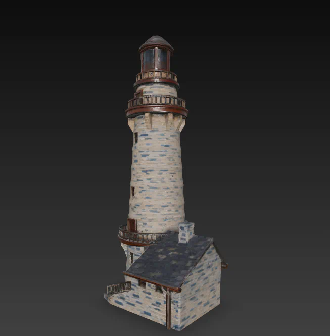 FARO MARITIMO Y CASA para imprimir stl 3d
