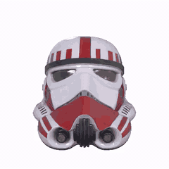 Casco Digital de Soldado Galáctico Rojo