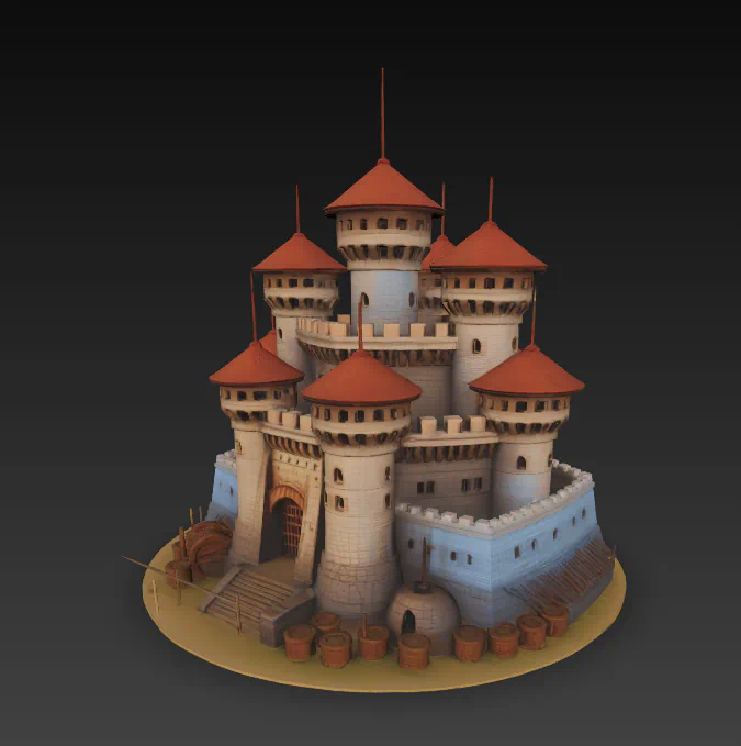 CASTILLO 7 TORRES para imprimir stl 3d