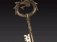 Llave Digital del Dragón LLAVE DE PORTON CASTILLO ASSET IDEAL DECORACION Y COLECCIONISMO STL