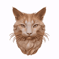 Arte Digital Gato Realista