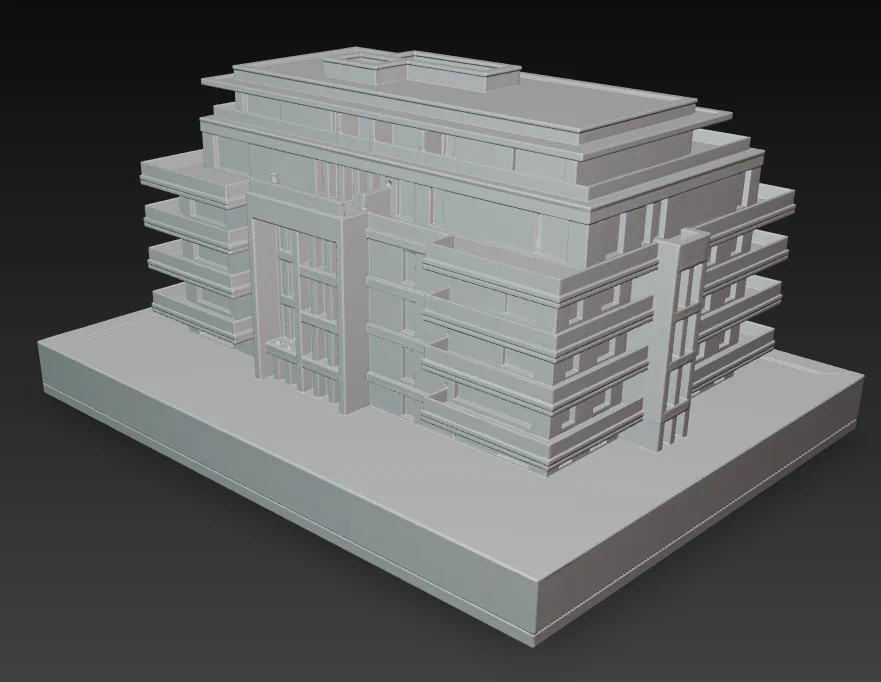 EDIFICIO MANZANA PARA MAQUETAS MAQUETADOS para imprimir stl 3d