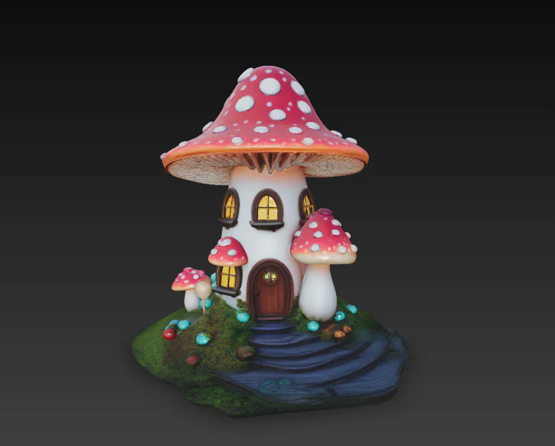 CASA SETA FANTASIA ROJA para imprimir stl 3d