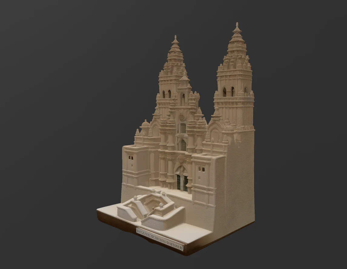 CATEDRAL SANTIAGO DE COMPOSTELA para imprimir stl 3d