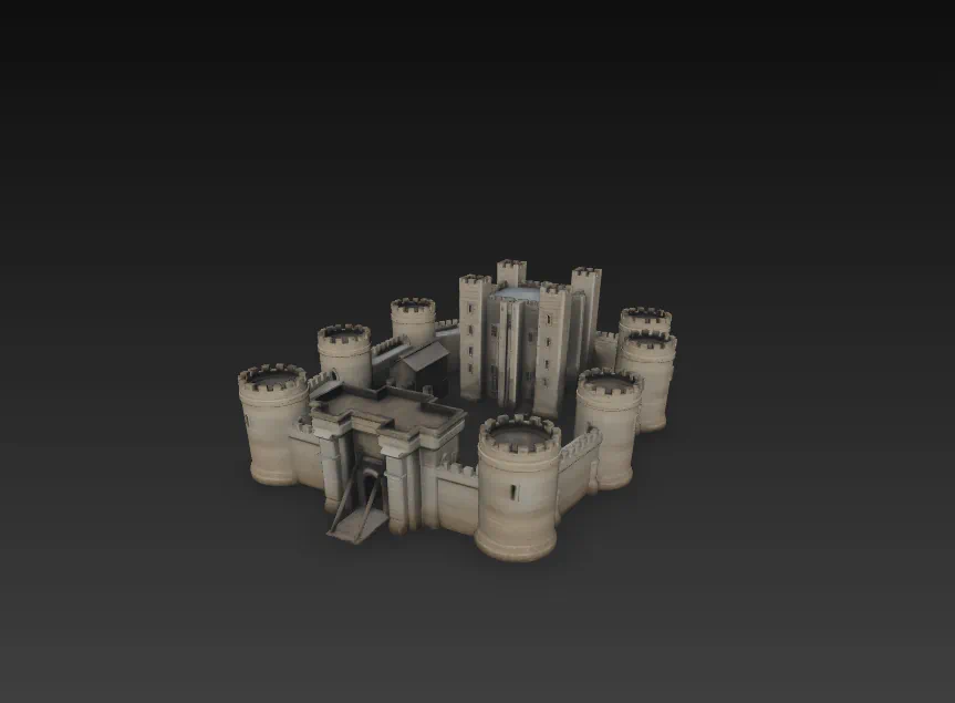 CASTILLO COMPLETO GRANDE para imprimir stl 3d
