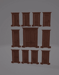 PACK DE PUERTAS DE MADERA STL
