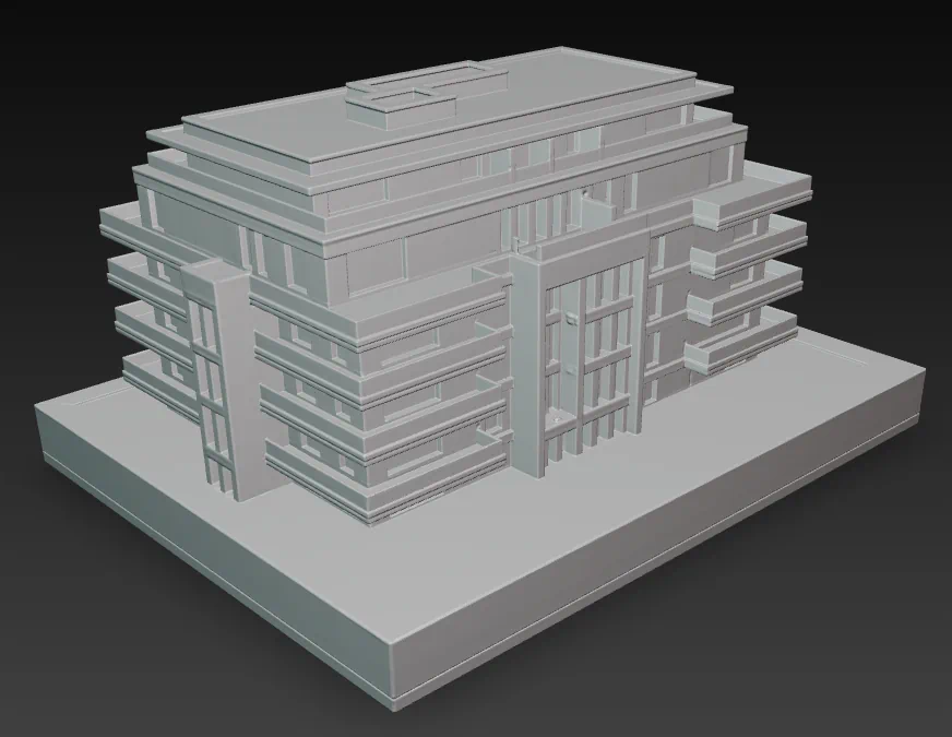 EDIFICIO MANZANA PARA MAQUETAS MAQUETADOS para imprimir stl 3d