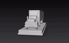 Modelo 3D Camión TRAILER CON REMOLQUE PARA COLECCION STL