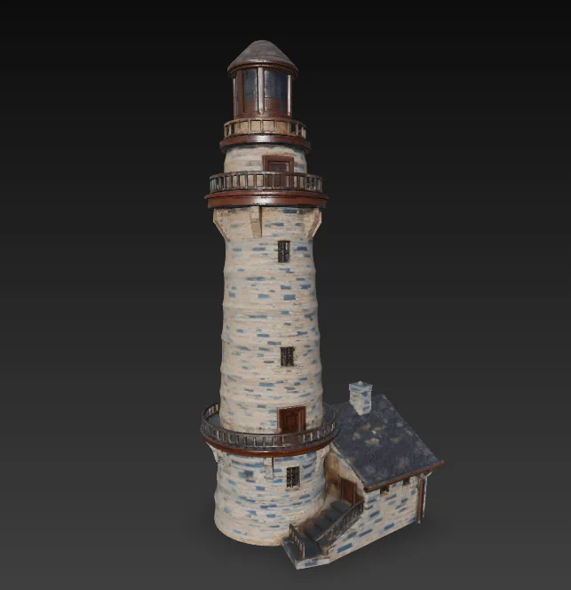 FARO MARITIMO Y CASA para imprimir stl 3d