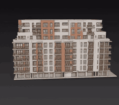 EDIFICIO MANZANA PISOS PARA MAQUETAS para imprimir stl 3d