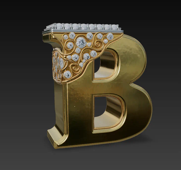 Abecedario de lujo 3D
