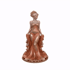 STL,modelo 3d FIGURA DE COLECCION MUJER FIESTA