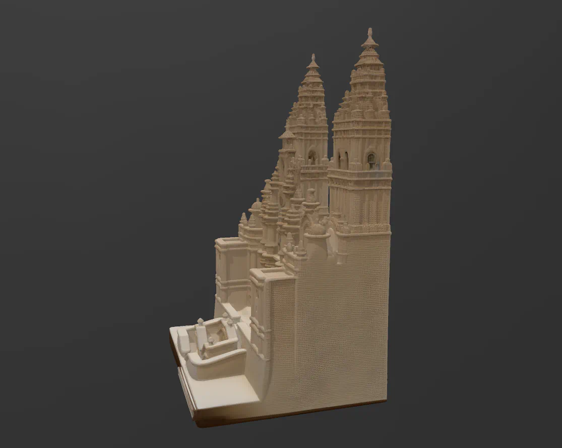 CATEDRAL SANTIAGO DE COMPOSTELA para imprimir stl 3d