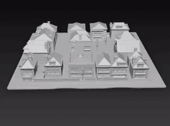EDIFICIO MANZANA PARA MAQUETAS para imprimir stl 3d