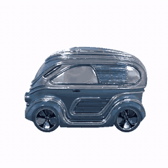 Descargar archivos STL Modelo 3D de Auto Retro Futurista, FIAT 500 MONOSPACE