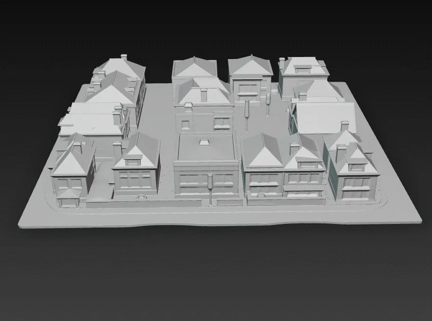 EDIFICIO MANZANA PARA MAQUETAS para imprimir stl 3d
