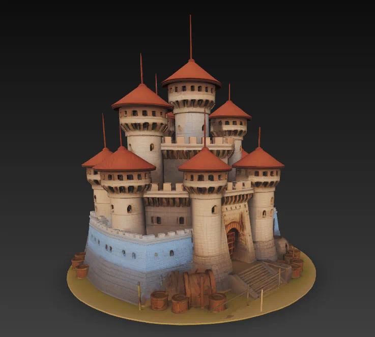 CASTILLO 7 TORRES para imprimir stl 3d