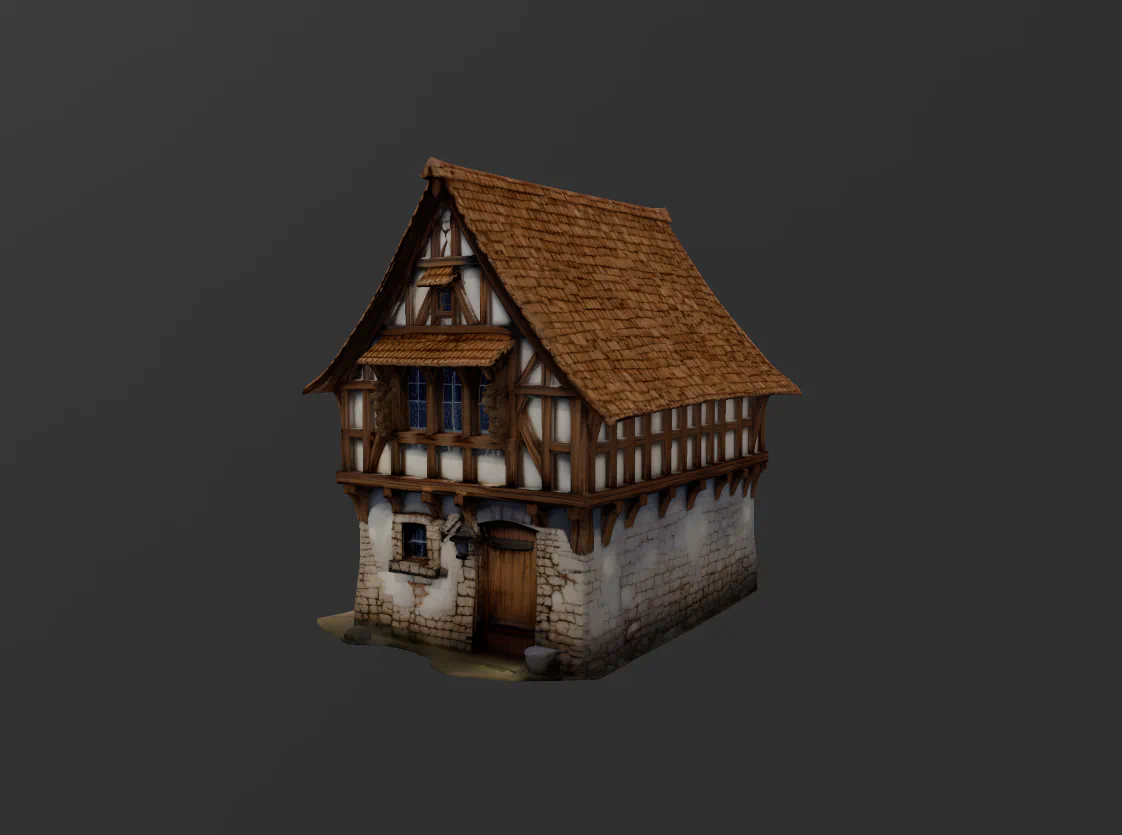 CASA MEDIEVAL IDEAL MAQUETAS para imprimir stl 3d